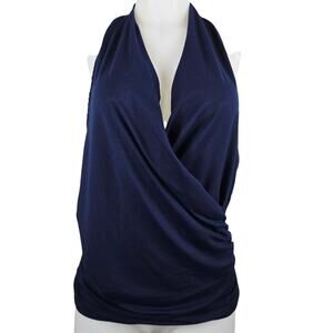 Venus Navy Neck Tie Summer Sleeveless Casual Women's Tank Top L